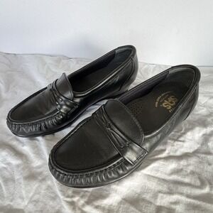 SAS Tripad Comfort Foot Bed Black Leather Loafer Women's Shoes 5W L2185136 USA